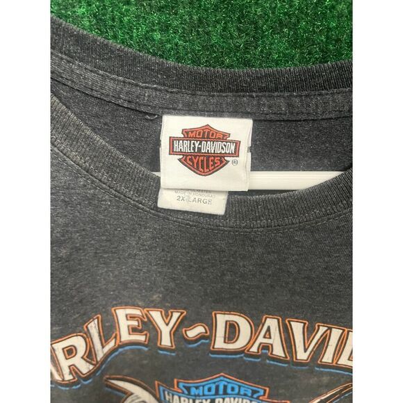 2012 Harley Davidson Gray Biker Shirt LOGO GRAPHIC Sz 2XL - Picture 4 of 5